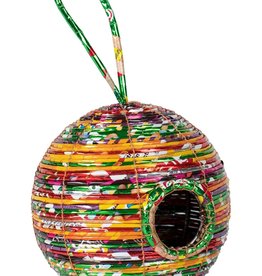 Ten Thousand Villages Round Recycled Birdhouse