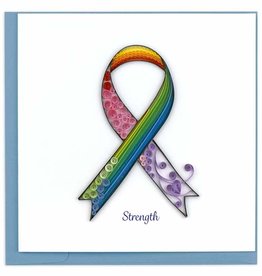 Quilling Card Quilled Rainbow Cancer Ribbon Card