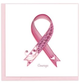 Quilling Card Quilled Breast Cancer Ribbon Card