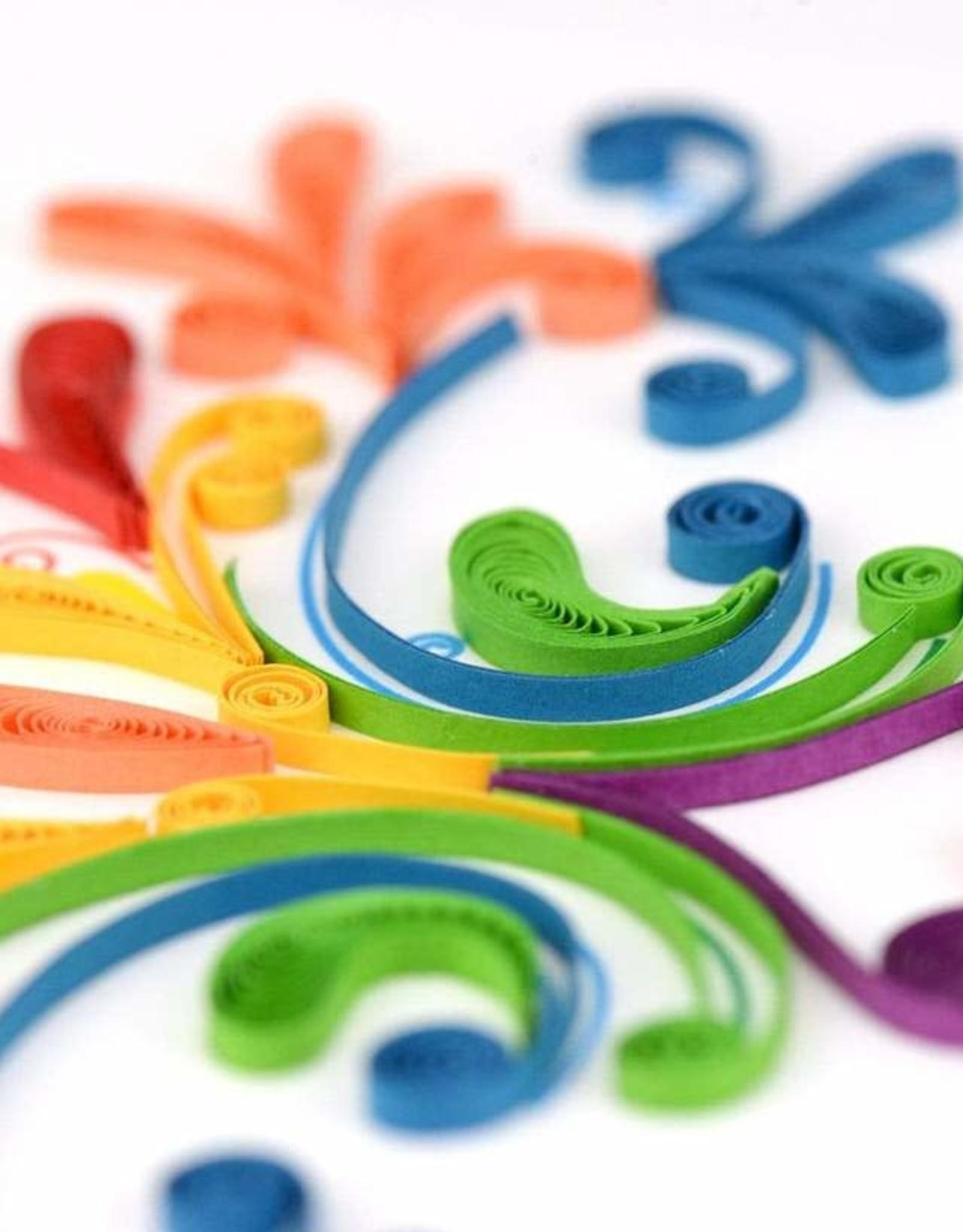 Quilling Card Quilled Rainbow Swirl Congratulations Card