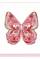 Quilling Card Quilled Joy to Life Pink Butterfly Greeting Card