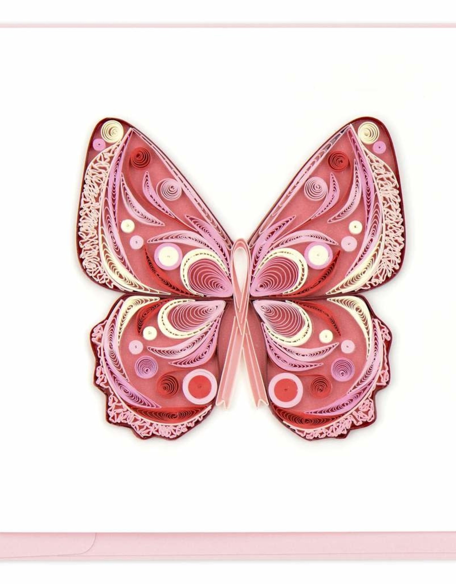 Quilling Card Quilled Joy to Life Pink Butterfly Greeting Card