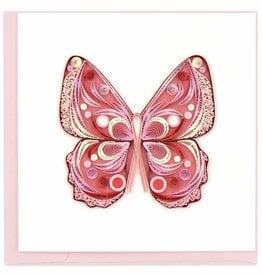 Quilling Card Quilled Joy to Life Pink Butterfly Greeting Card