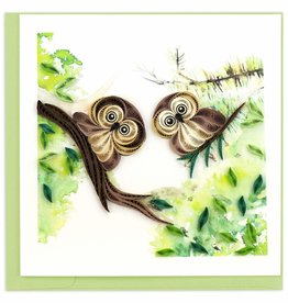 Quilling Card Quilled Owlets Greeting Card