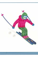 Quilling Card Quilled Skier Greeting Card