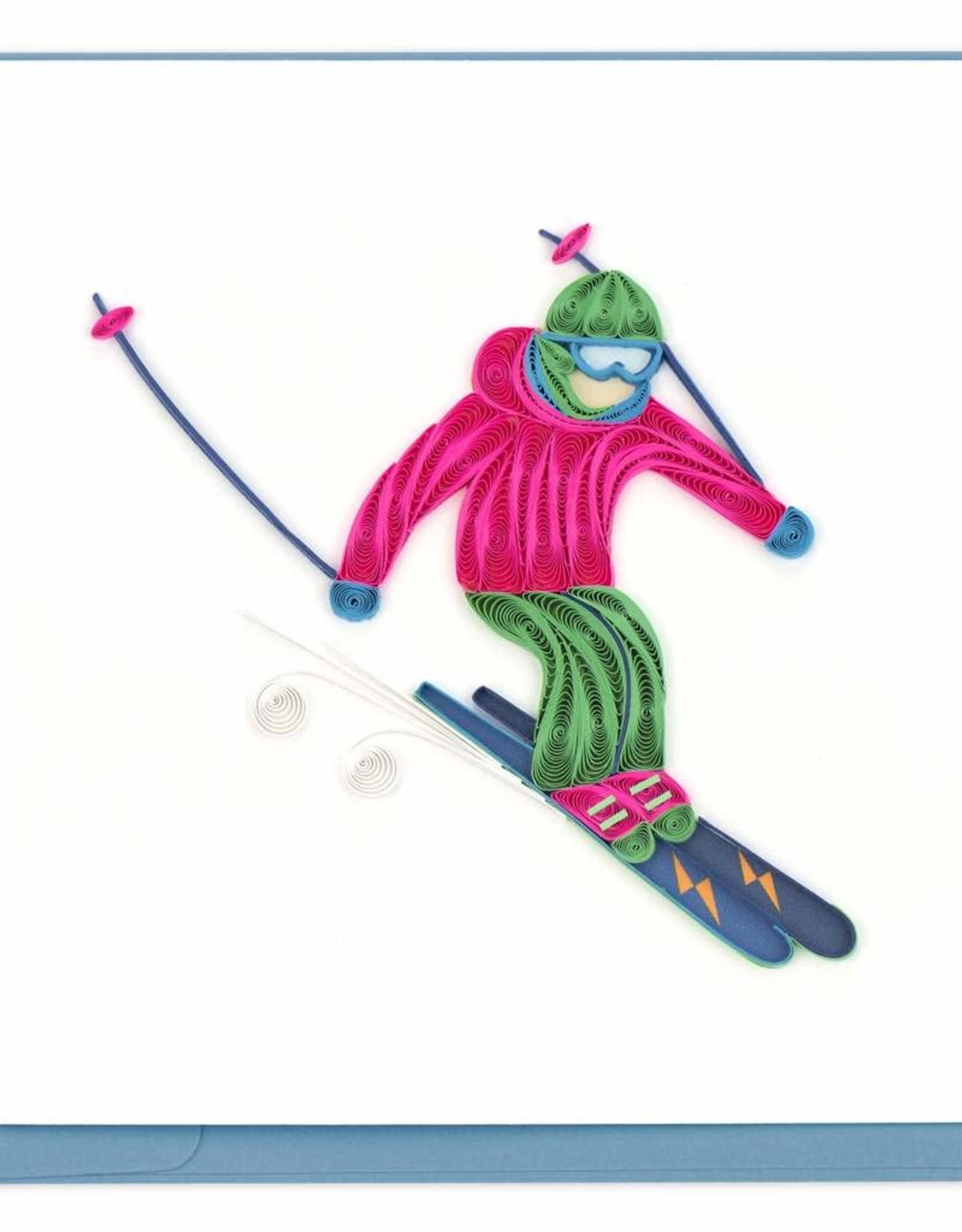 Quilling Card Quilled Skier Greeting Card