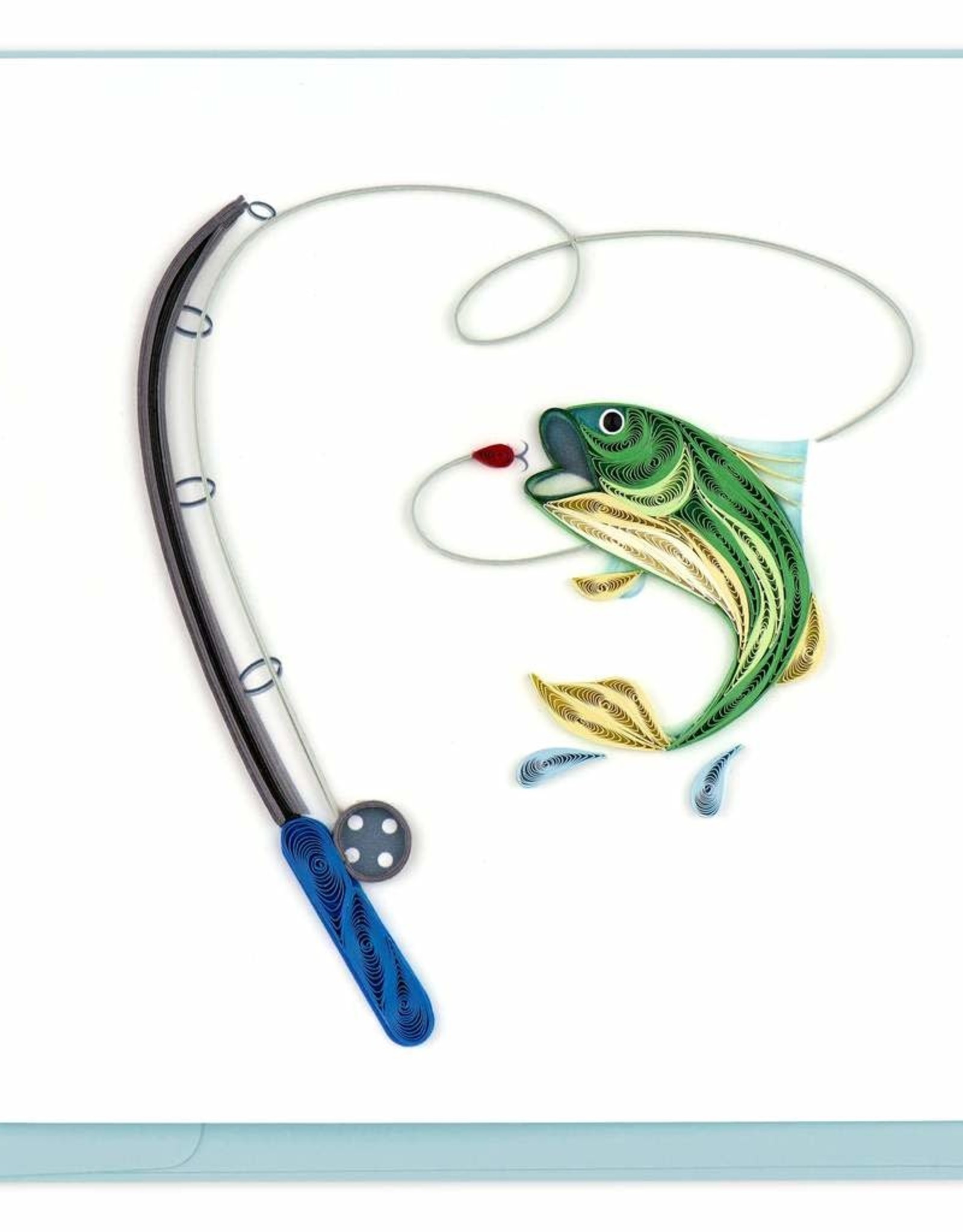 Quilling Card Quilled Gone Fishing Greeting Card