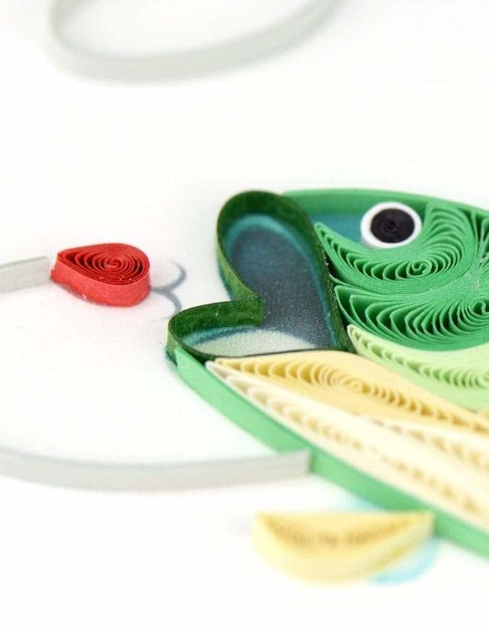 Quilling Card Quilled Gone Fishing Greeting Card
