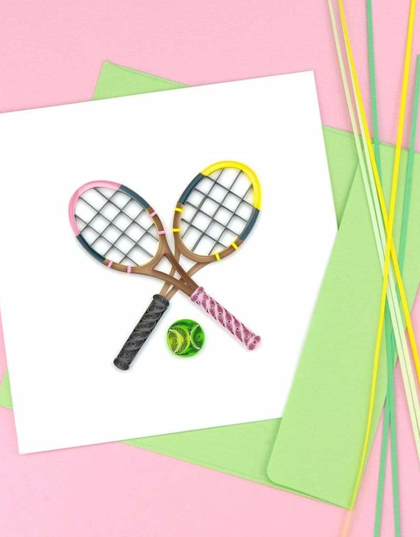 Quilling Card Quilled Tennis Rackets Greeting Card