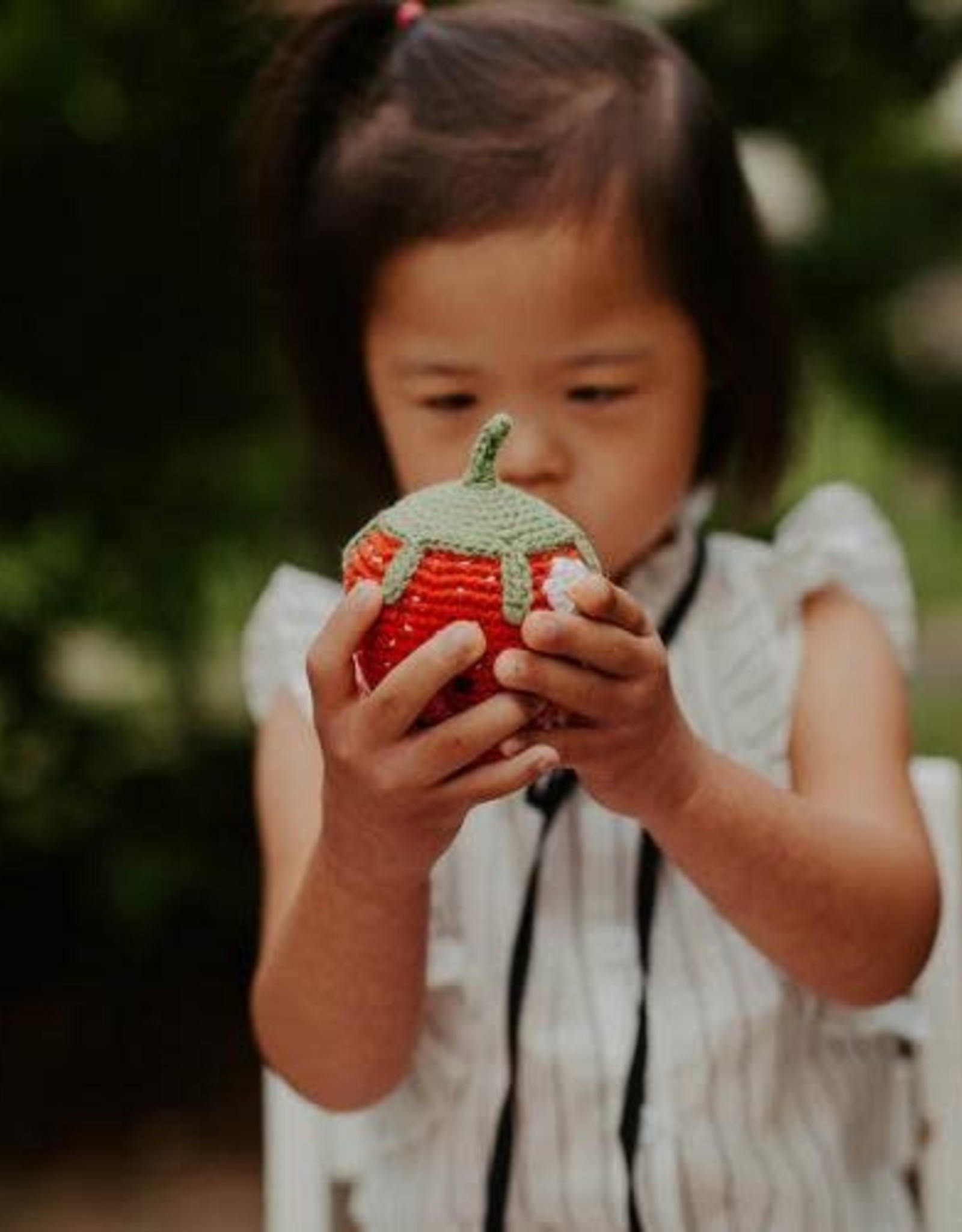 Pebble Friendly Strawberry Rattle