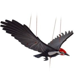 Tulia Artisans Pileated Woodpecker Bird Flying Mobile