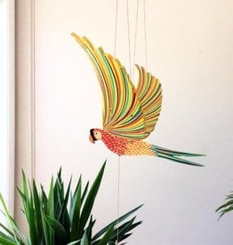 Tulia Artisans Parrot Macaw Flying Bird Mobile