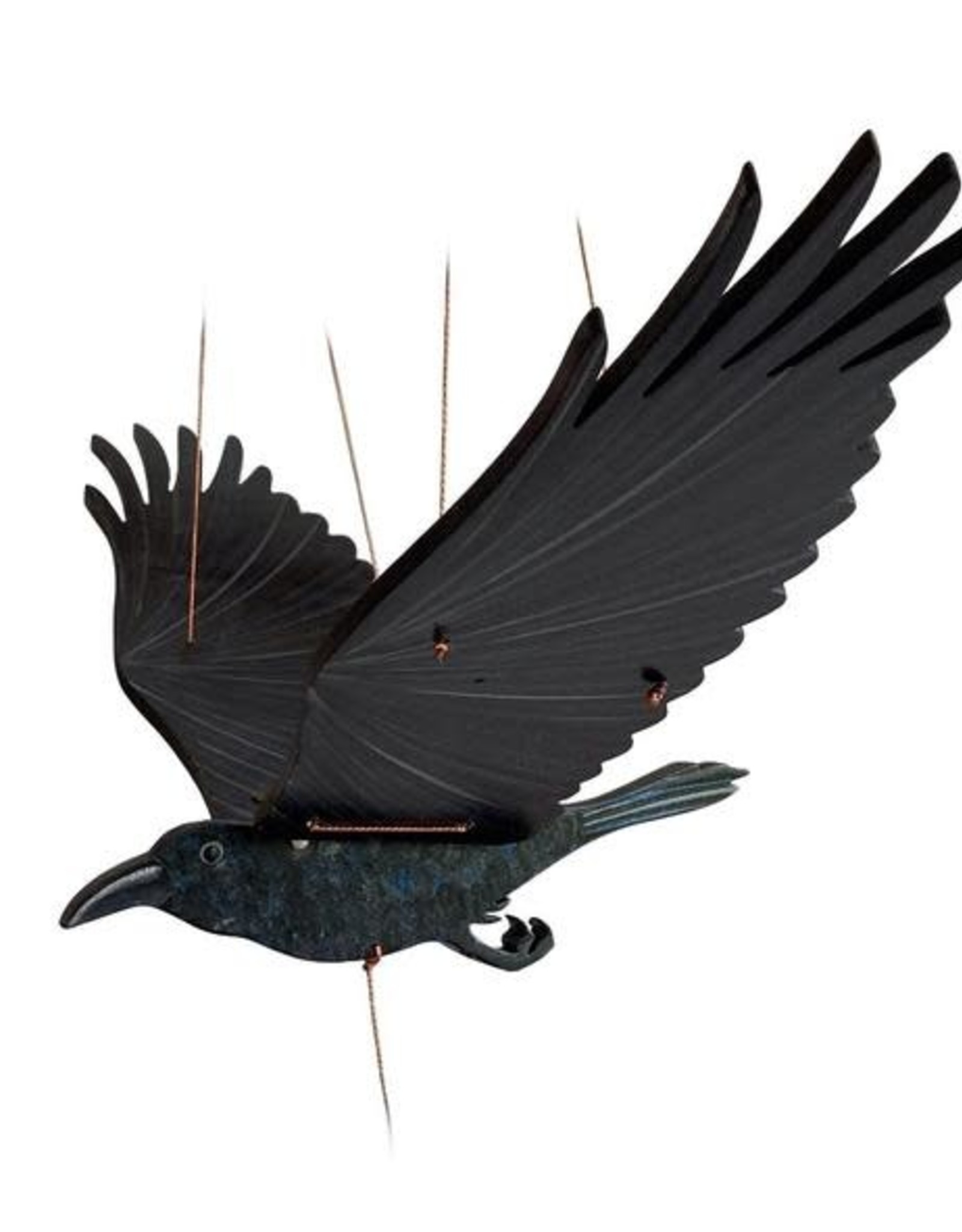 Tulia Artisans Raven Crow Blackbird Flying Mobile