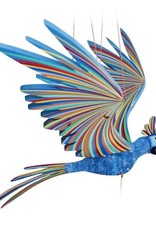 Tulia Artisans Blue Cockatiel Parrot Flying Bird Mobile