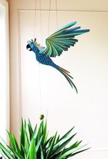 Tulia Artisans Blue Cockatiel Parrot Flying Bird Mobile