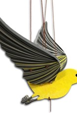 Tulia Artisans Yellow Warbler Bird Flying Mobile