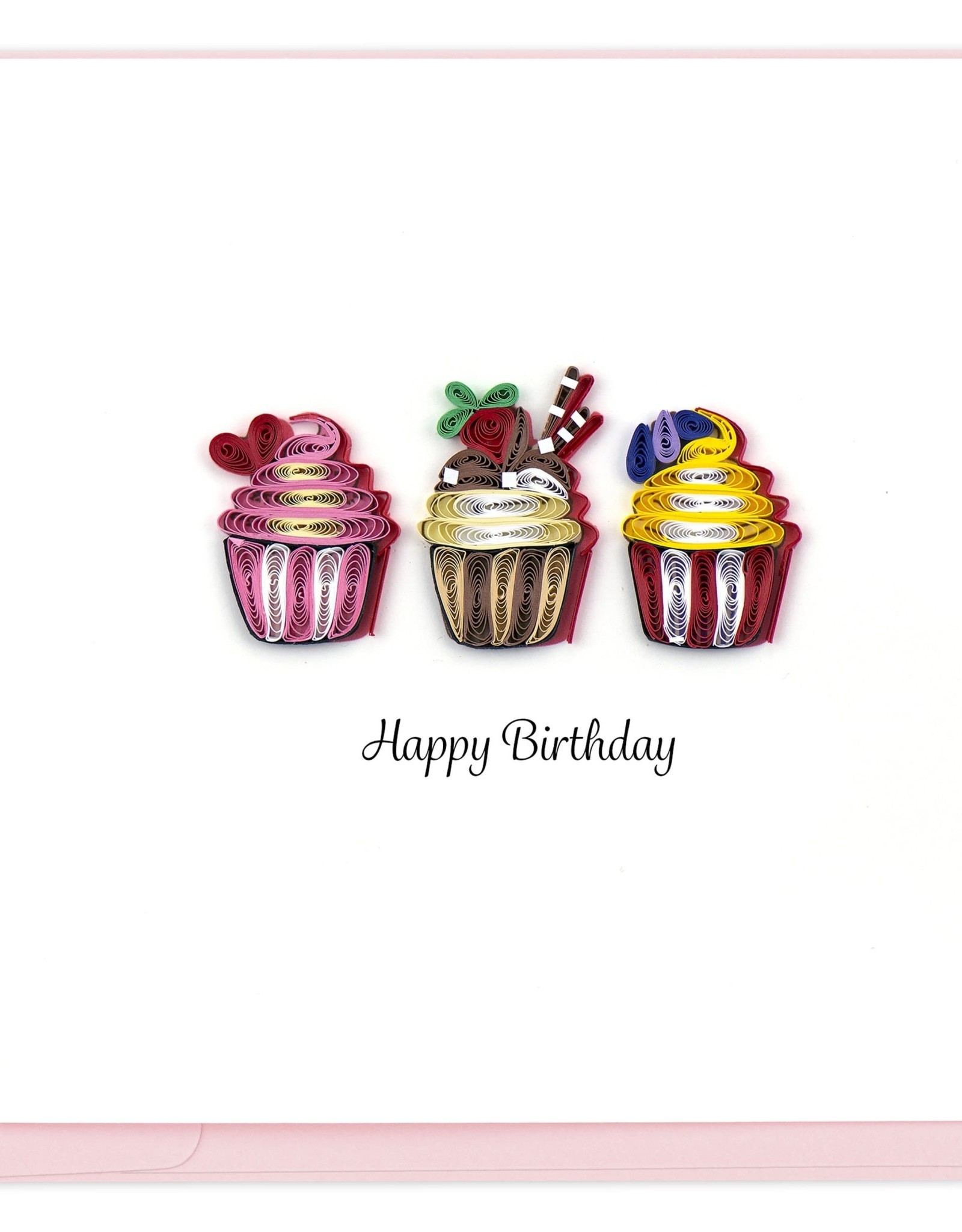 Quilling Card Quilled Birthday Cupcakes Card