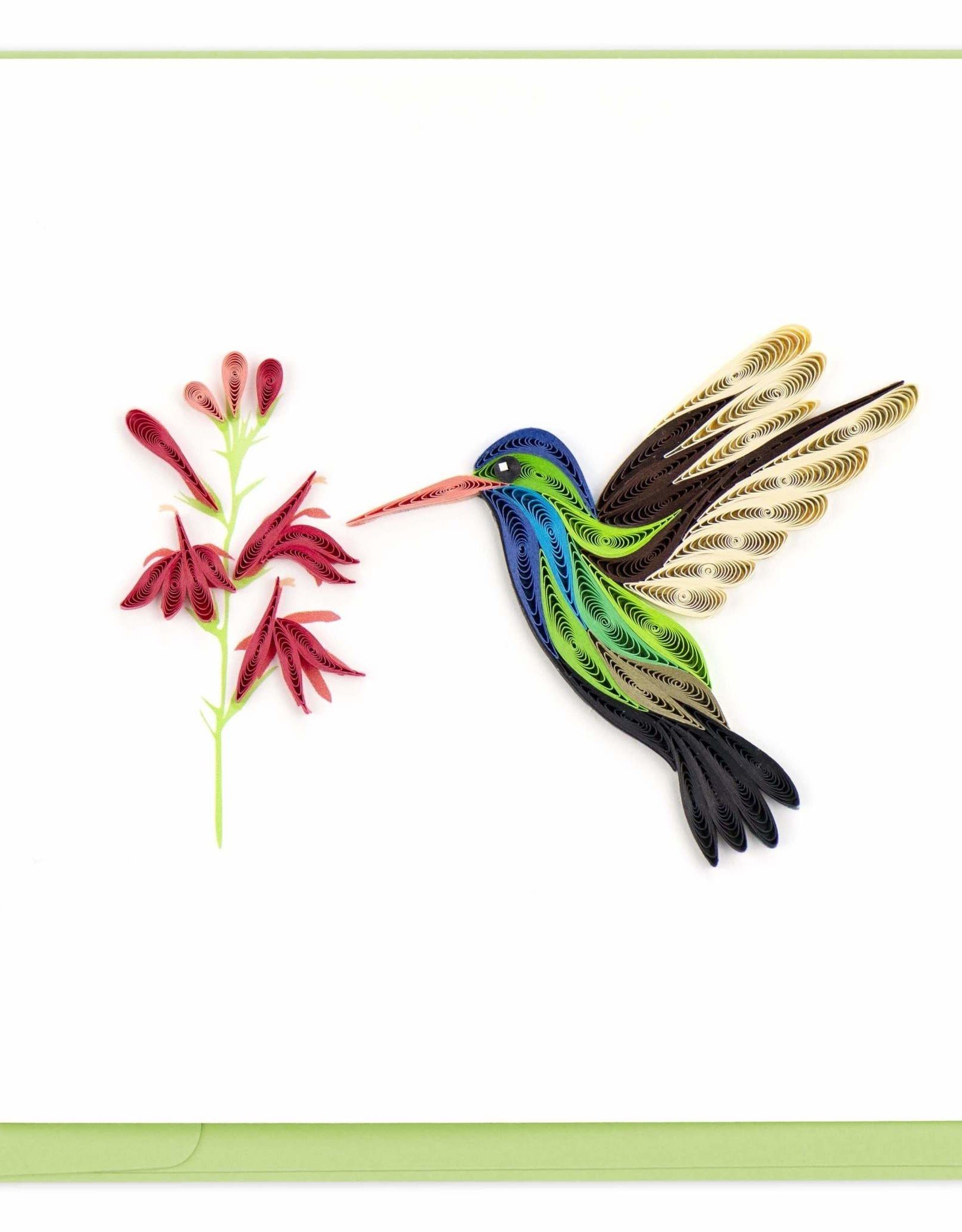 Quilling Card Quilled Broad-Billed Hummingbird Greeting Card