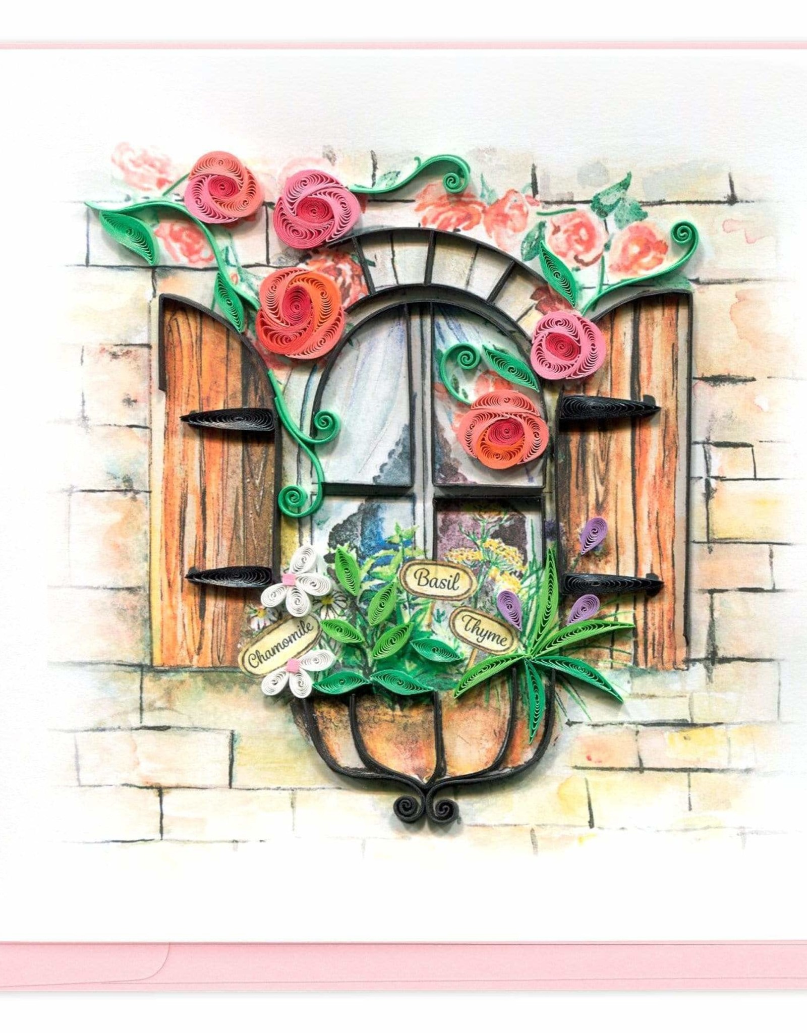 Quilling Card Quilled Herb Garden Greeting Card