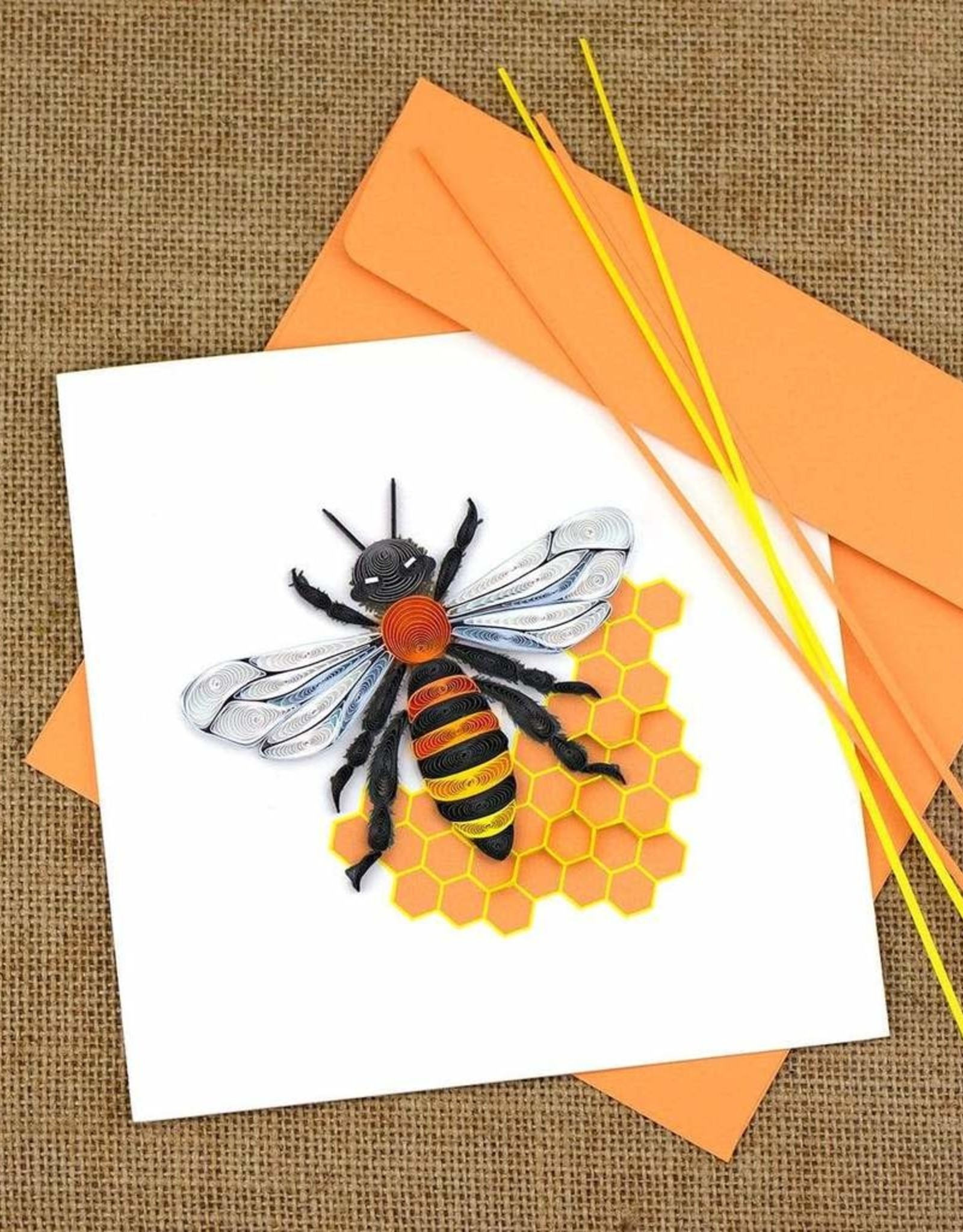 Quilling Card Quilled Honey Bee Greeting Card