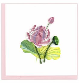 Quilling Card Quilled Pink Lotus Card