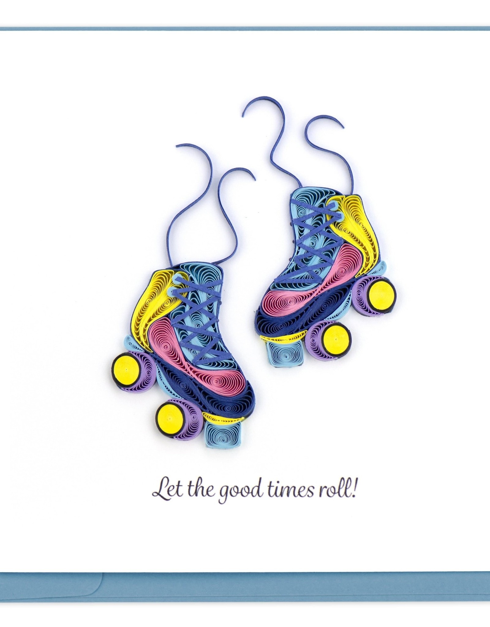Quilling Card (DO NOT ORDER) Quilled Roller Skates Greeting Card