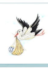 Quilling Card Quilled Special Delivery Stork Greeting Card