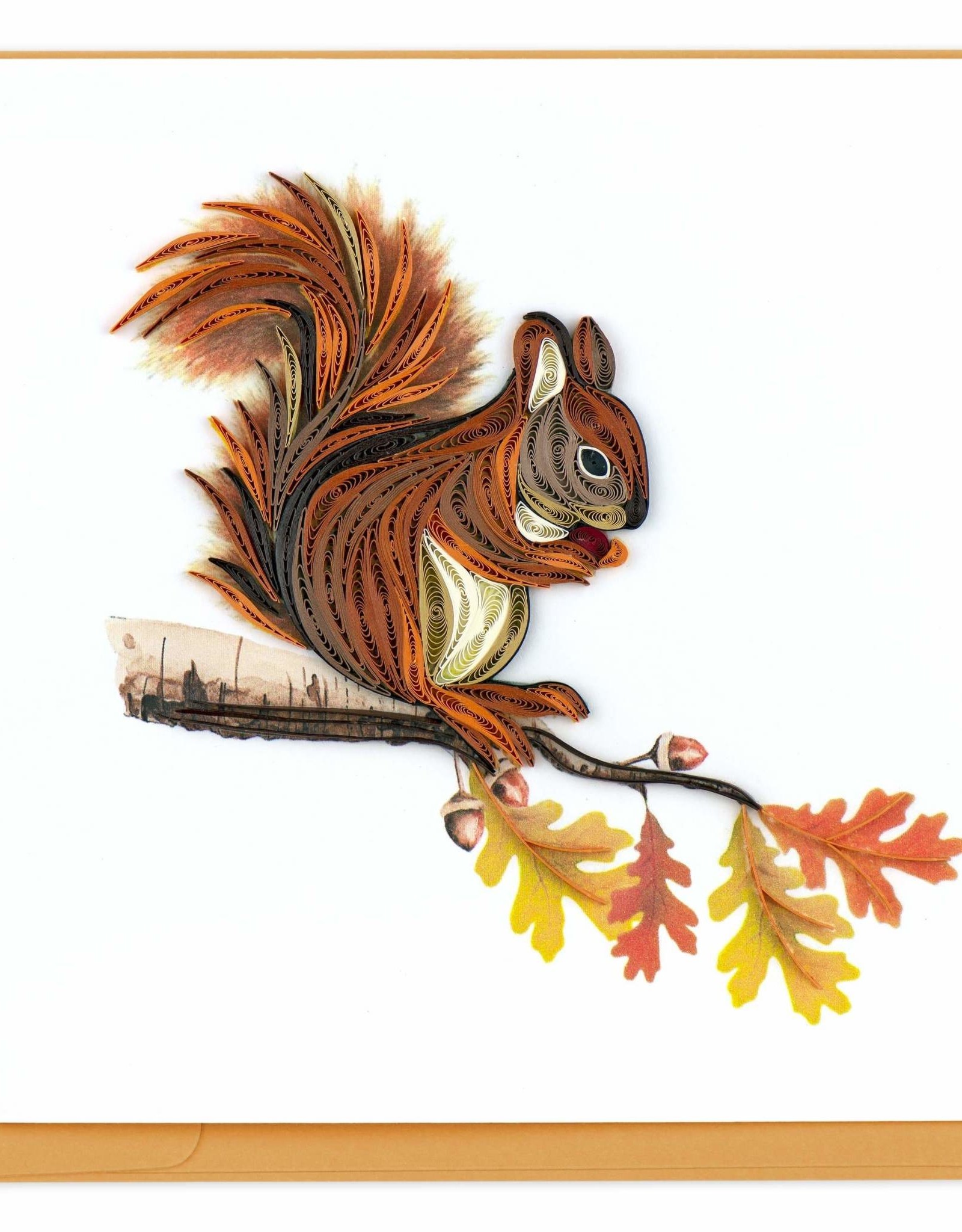Quilling Card Quilled Squirrel Greeting Card