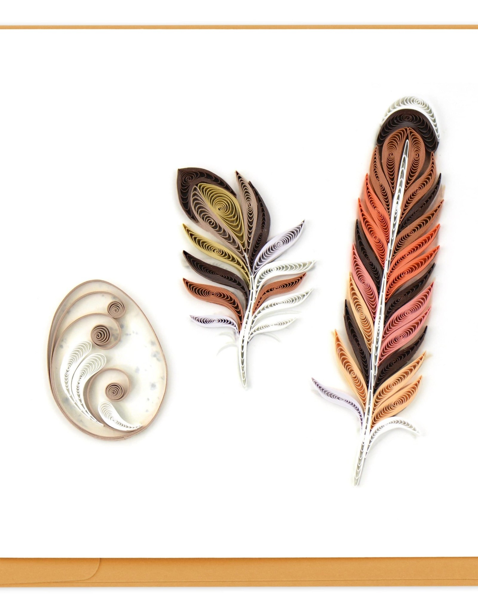 Quilling Card Quilled Story of a Feather Greeting Card