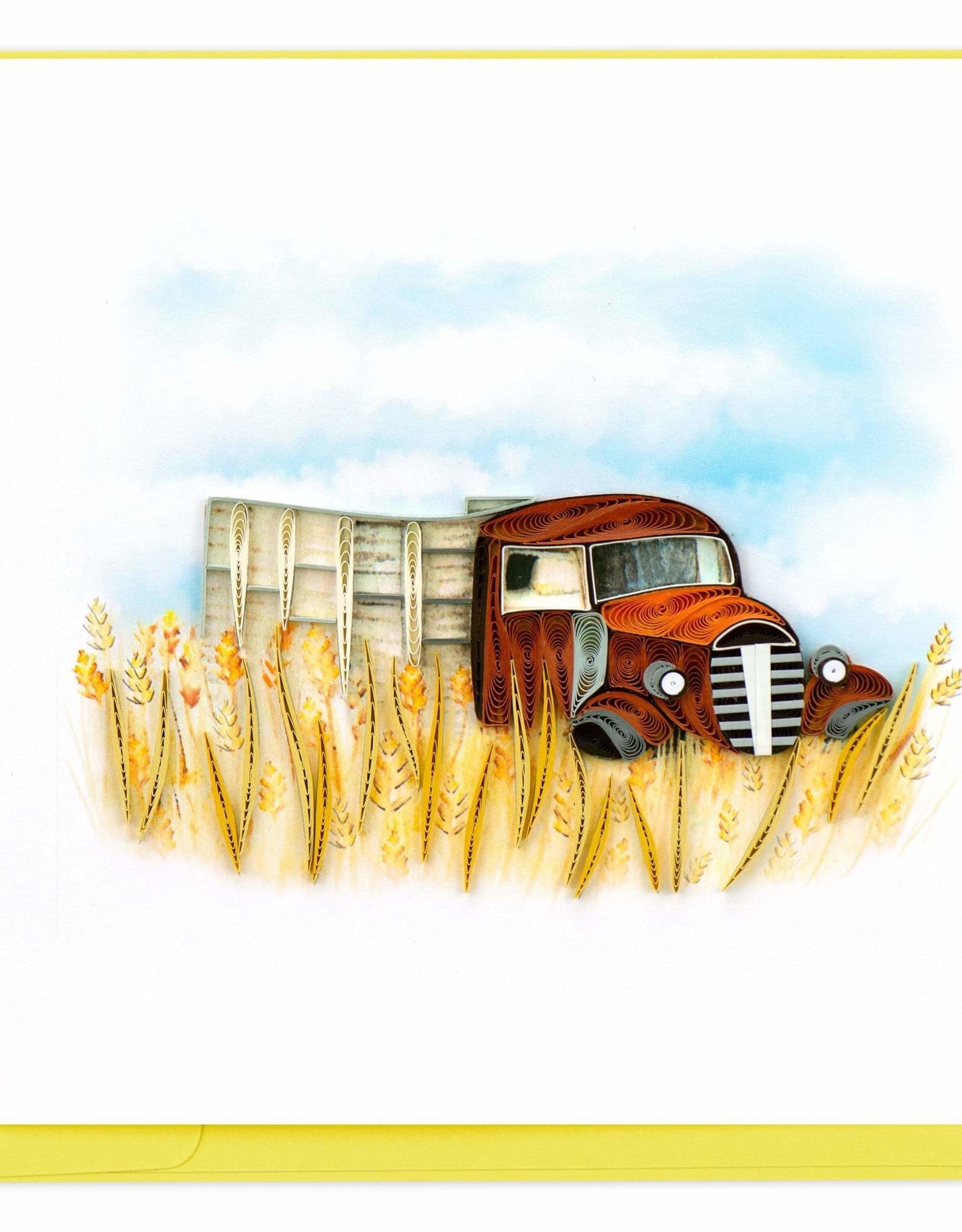 Quilling Card Quilled Vintage Farm Truck Greeting Card
