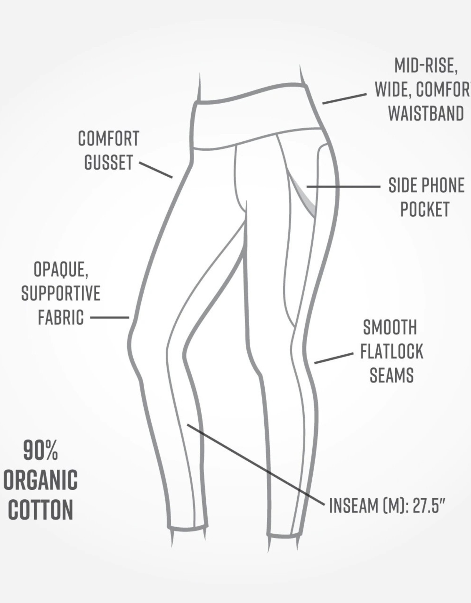 Organic Cotton - Base Layer Leggings - Ankle