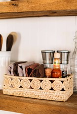 Ten Thousand Villages Palm Medallion Bread Basket