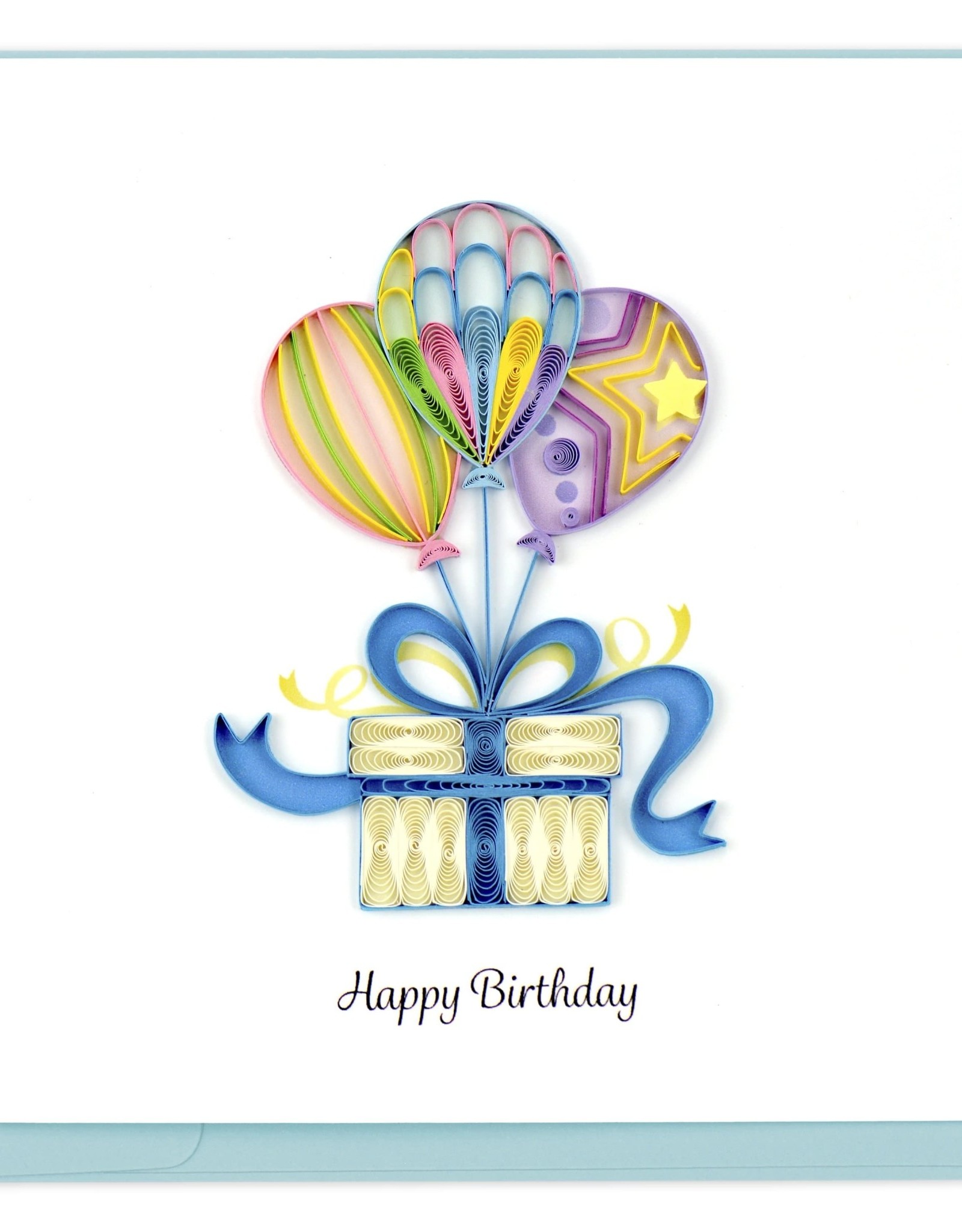 Quilling Card Quilled Balloon Surprise Birthday Card