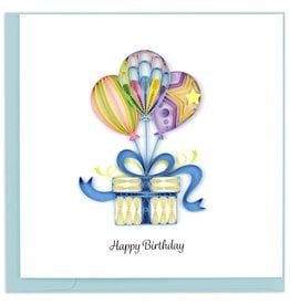 Quilling Card Quilled Balloon Surprise Birthday Card