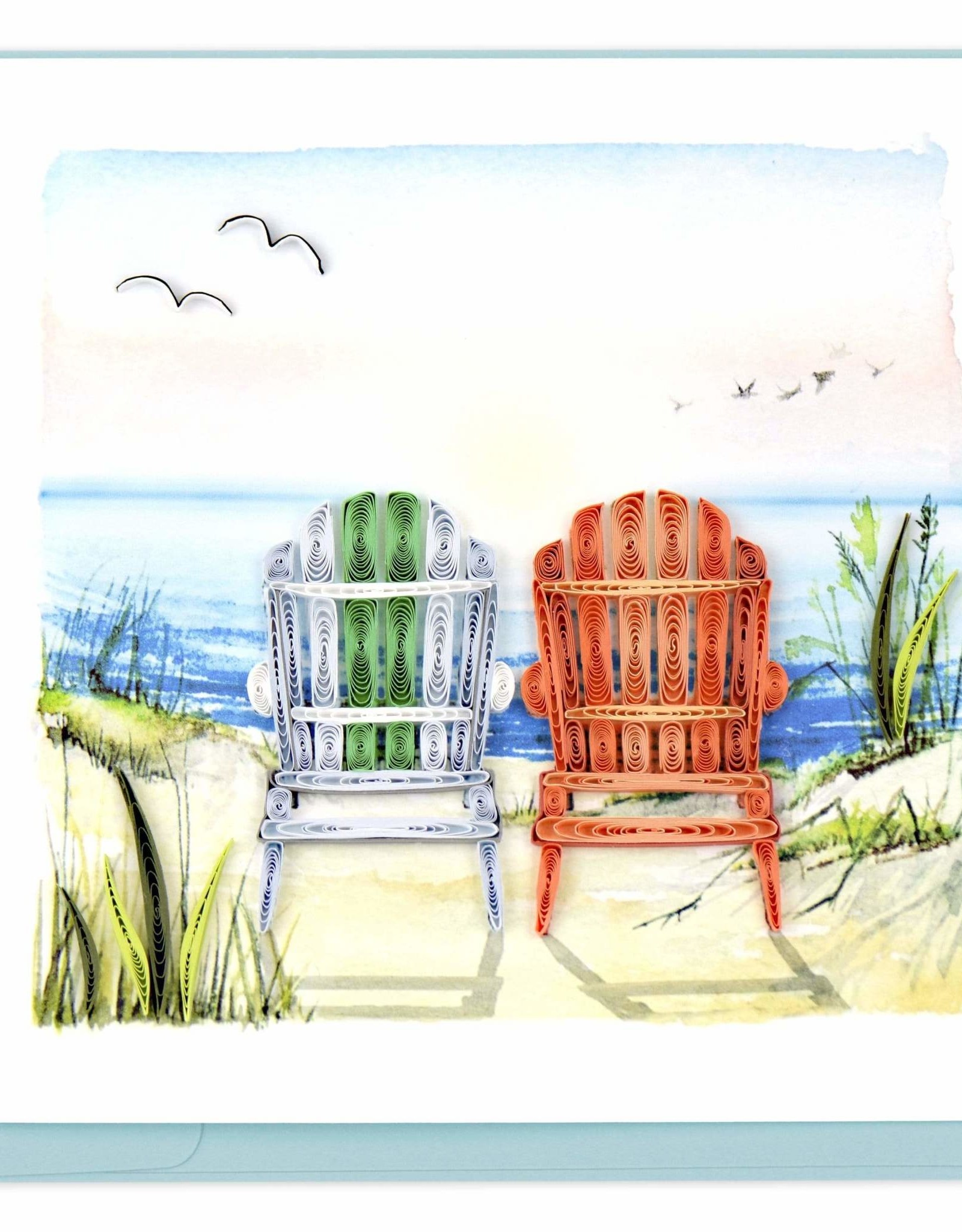 Quilling Card Quilled Beach Adirondack Chairs Greeting Card