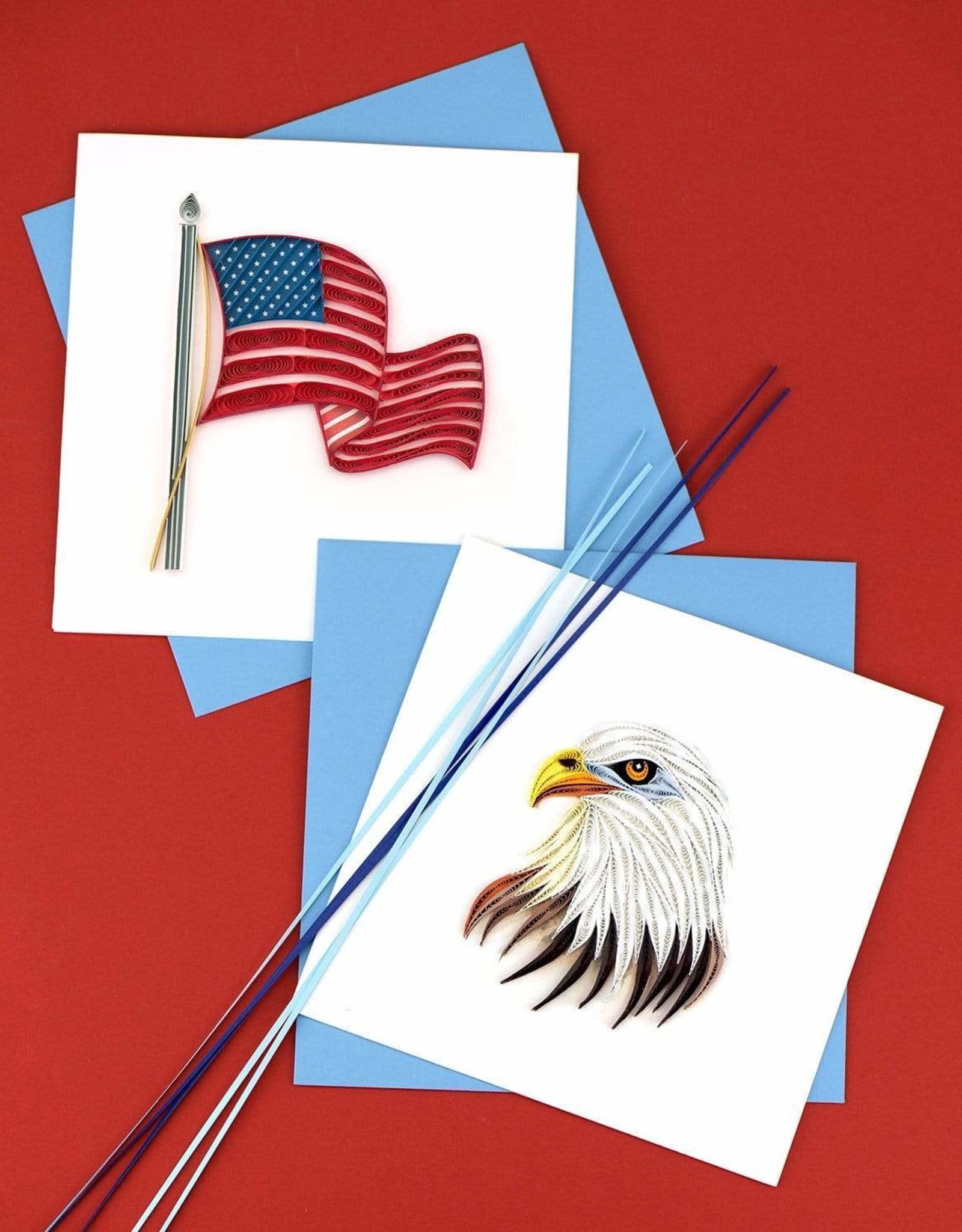 Quilling Card Quilled American Flag Greeting Card
