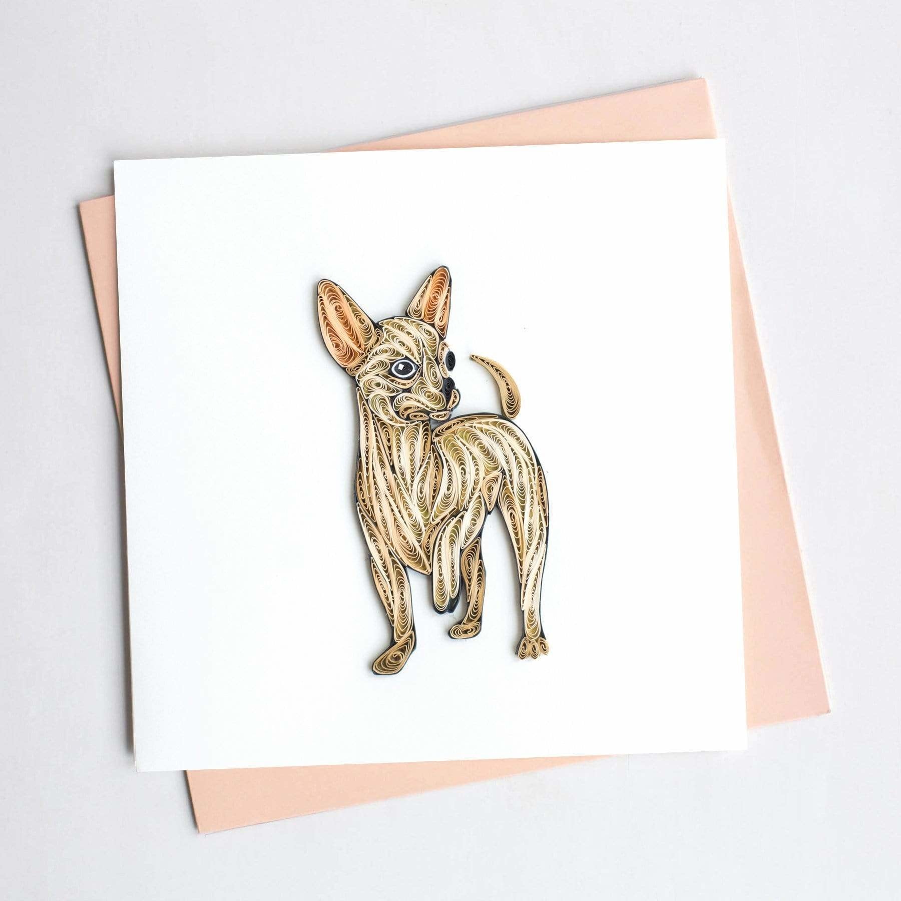 Paper quilling animal art, cat. | Greeting Card