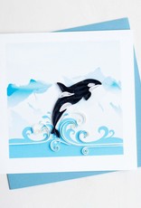 Quilling Card Quilled Orca Whale Greeting Card
