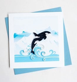 Quilling Card Quilled Orca Whale Greeting Card