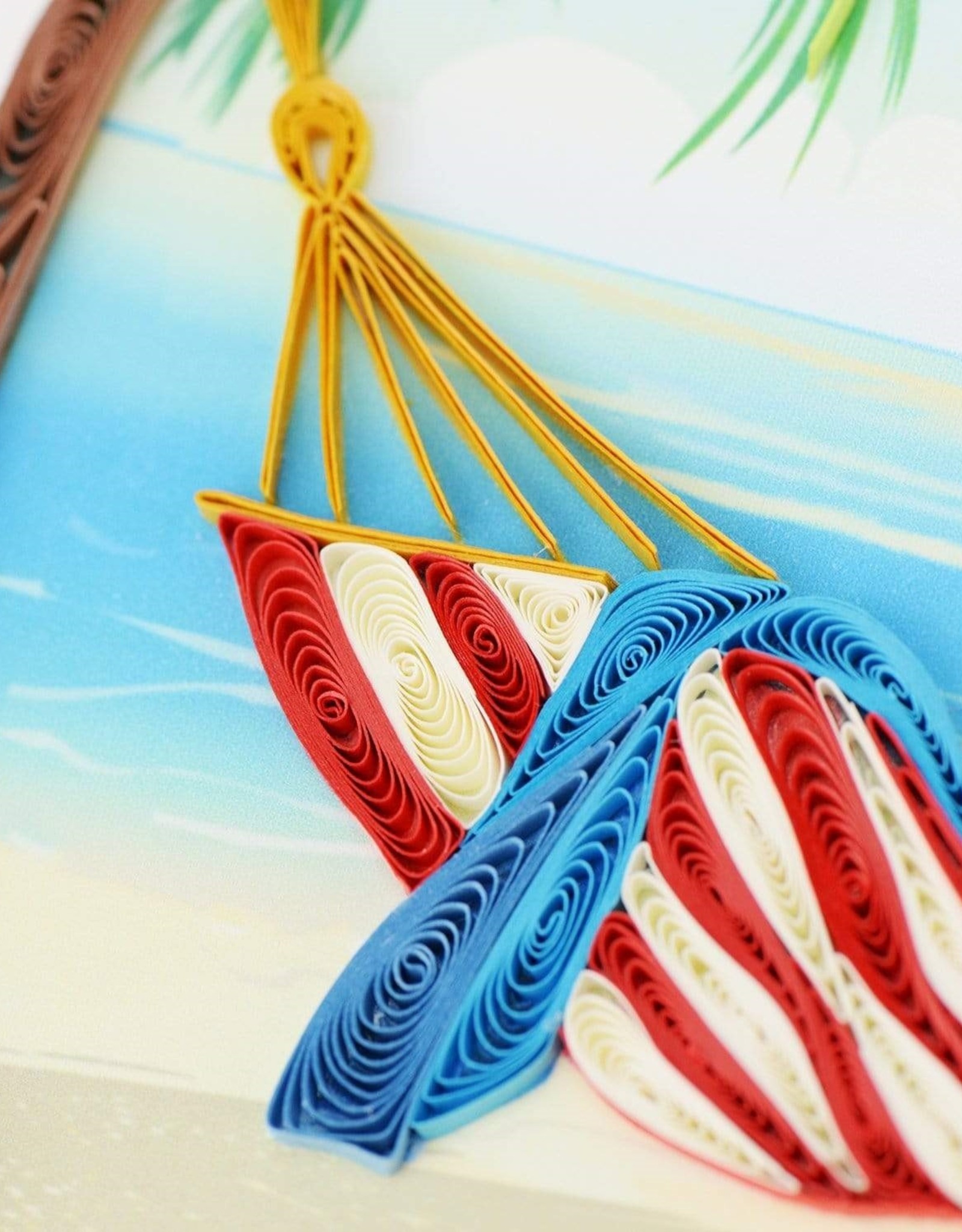 Quilling Card Quilled Tropical Beach Greeting Card
