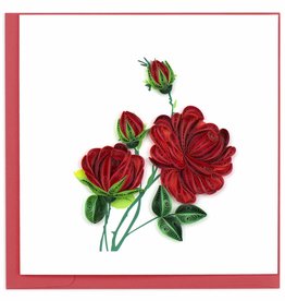 Quilling Card Quilled Red Roses Greeting Card