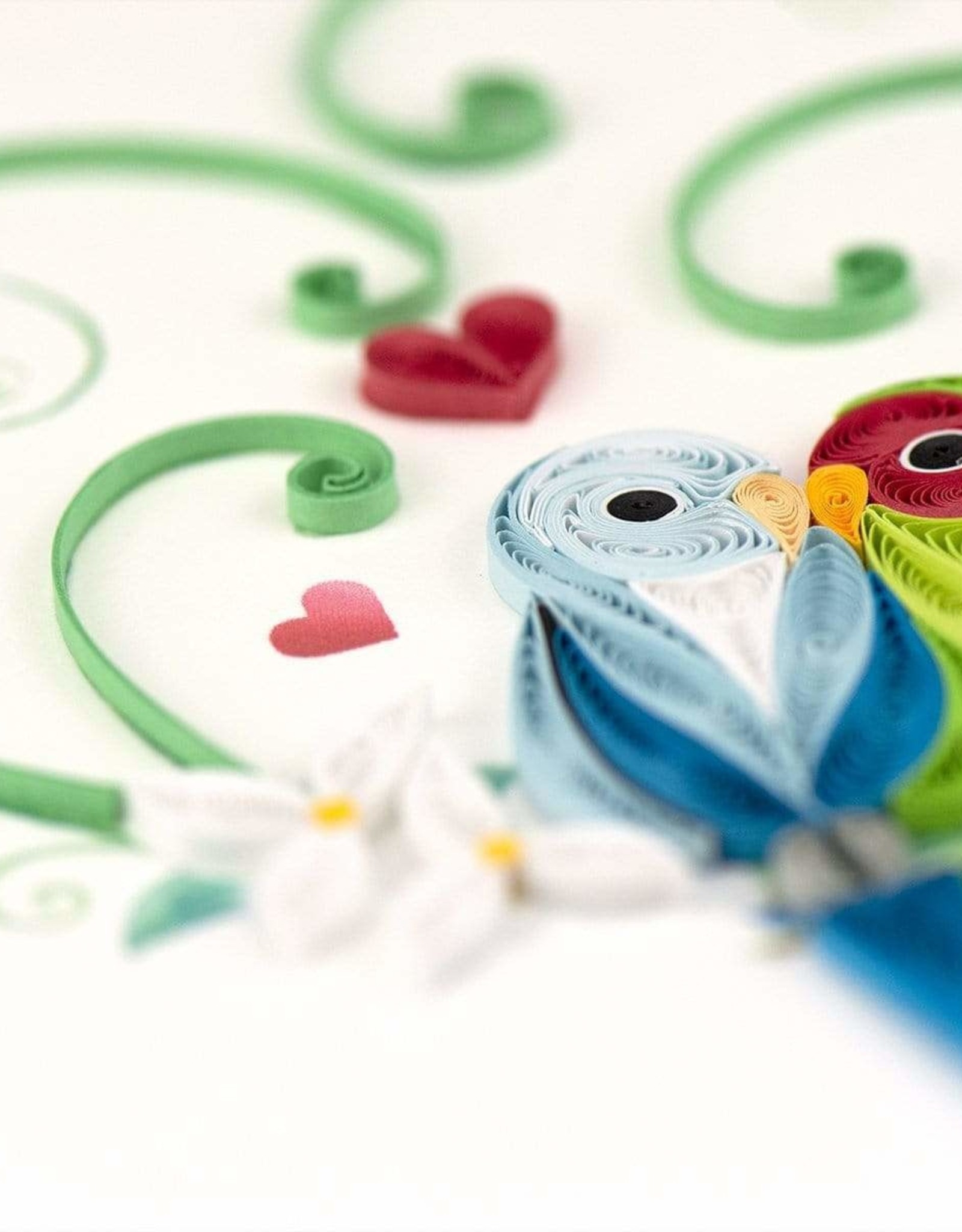 Quilling Card Quilled Love Birds Greeting Card