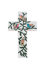 Ten Thousand Villages Birdsong Painted Cross