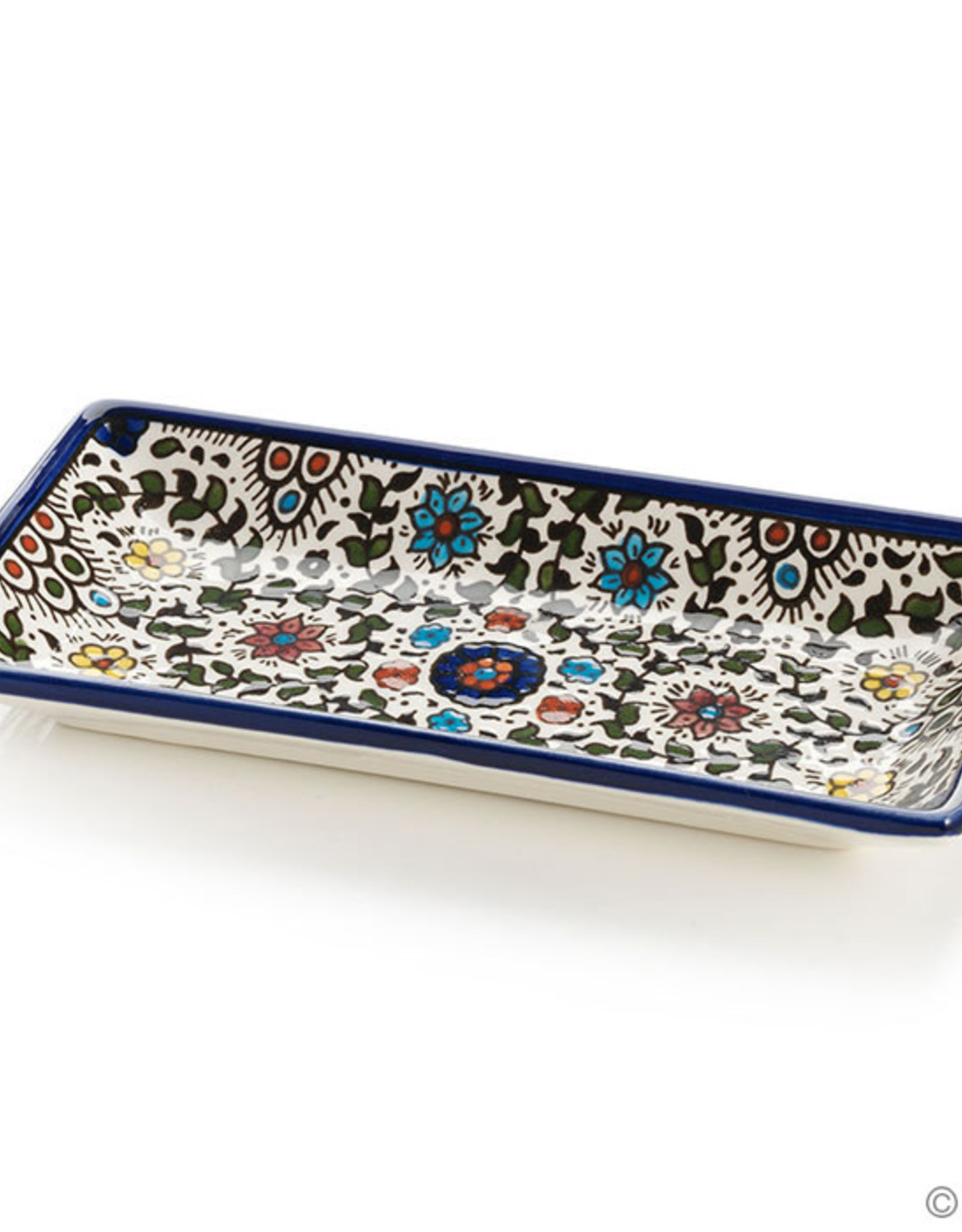 Blue West Bank Rectangle Tray Bunyaad