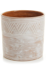 Serrv Small Etched Cylinder Planter