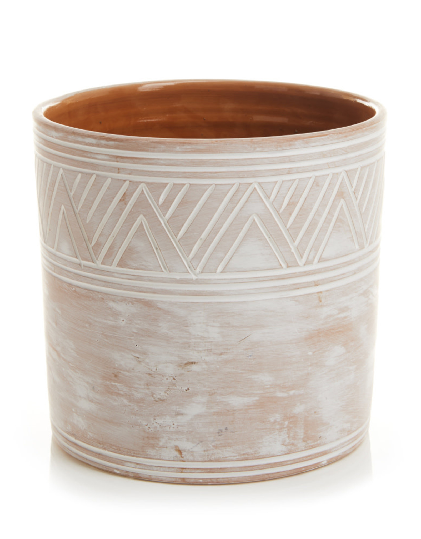 Serrv Small Etched Cylinder Planter