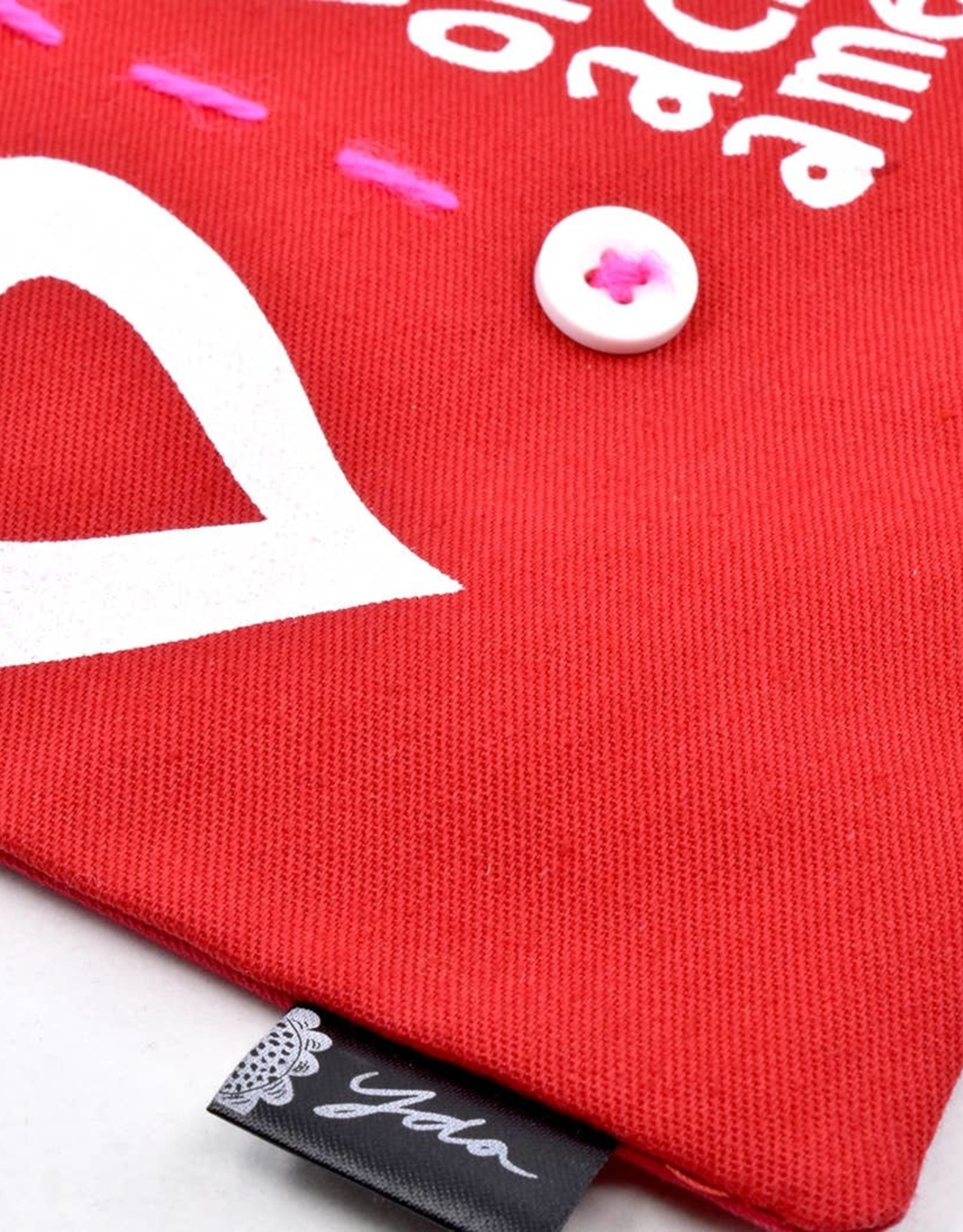 Swahili African Modern When One is in Love 8" African Proverb Red Pouch