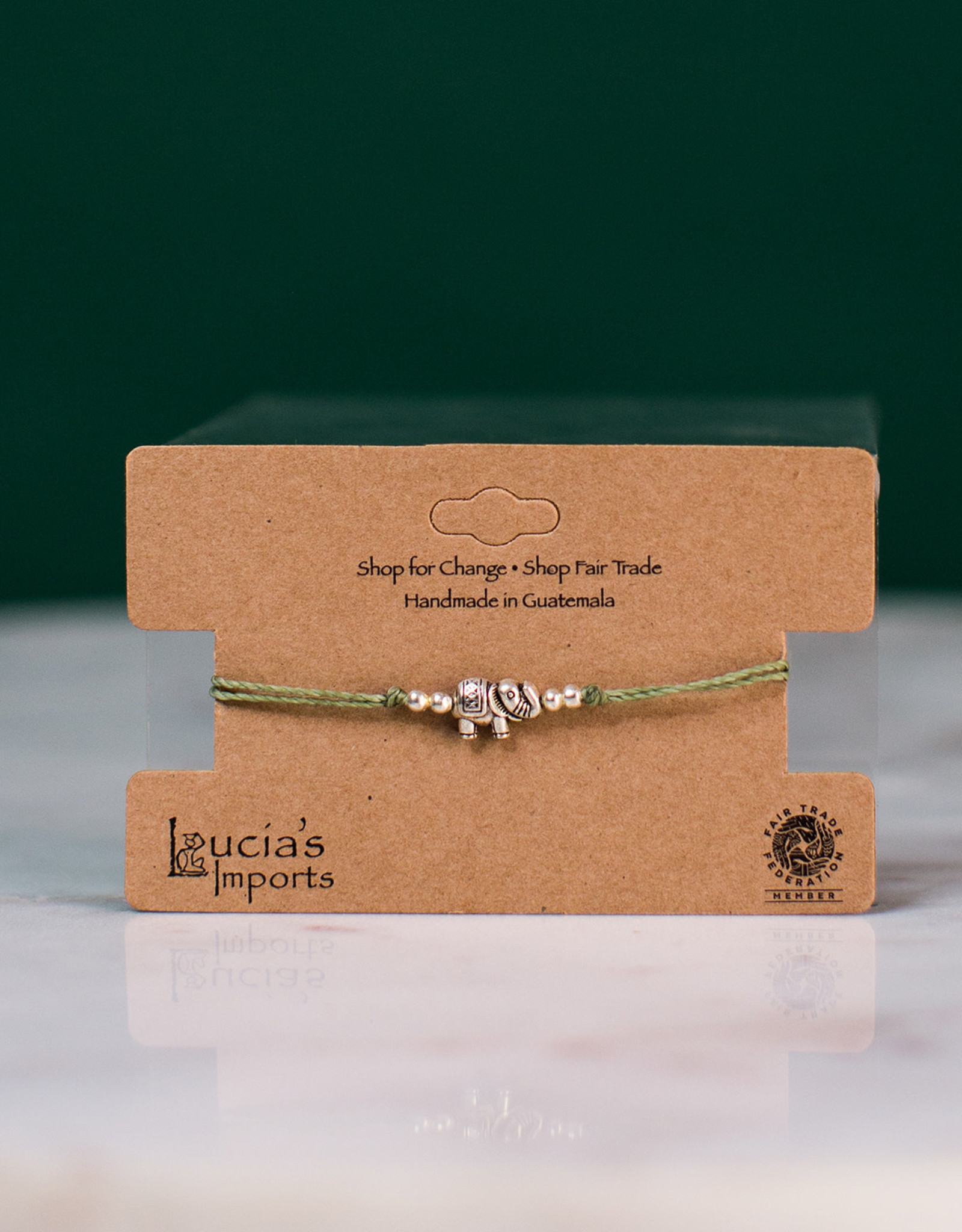 Lucia's Imports String Charm Bracelet Elephant