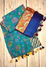 Sevya Handmade Silk Sari Kantha Scarf