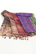 Sevya Handmade Silk Sari Kantha Scarf